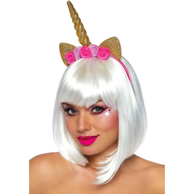 Leg Avenue - Bandeau De Tête À Fleurs De Licorne Or